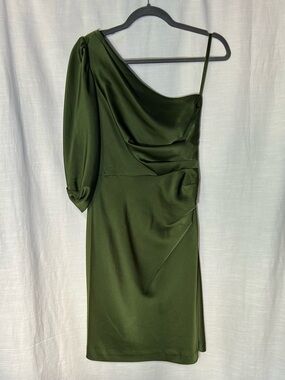 bcbg dark green dress BCBG Max Azria Strapless Green/Navy Blue Stripe A Line Dress ~ S 6 New Nwt
